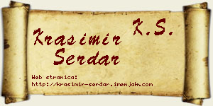 Krasimir Serdar vizit kartica